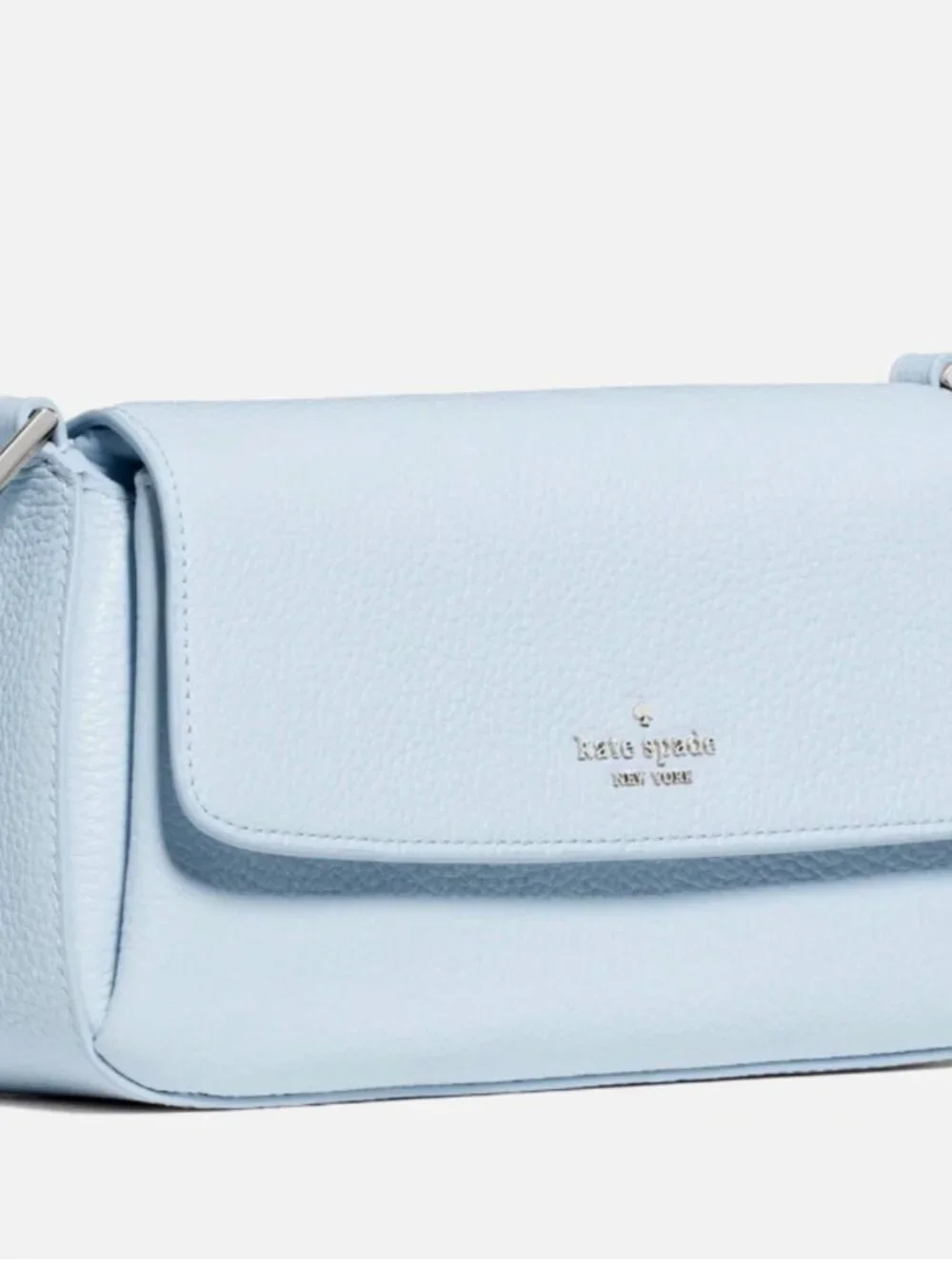 New Kate Spade Sutton Mini Crossbody Bag Pebble Leather Pale Sapphirine